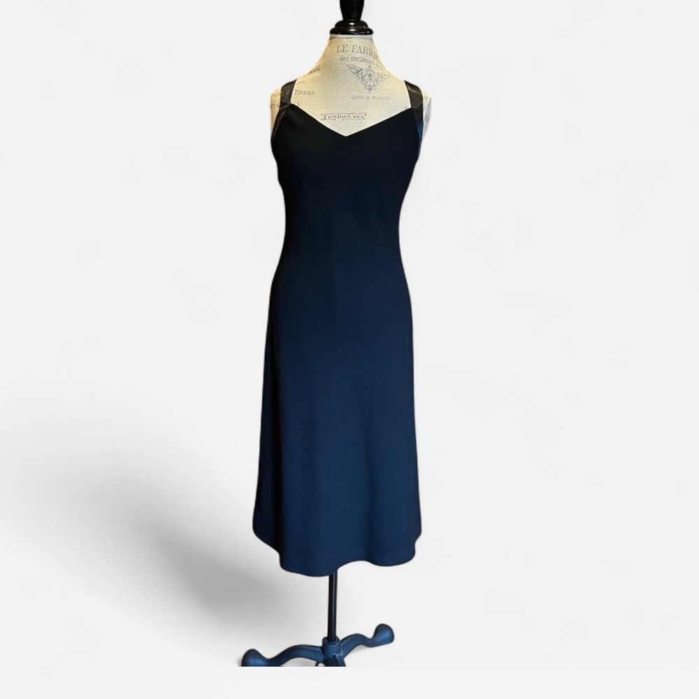 Evan Picone Little Black Sleeveless Dress Strappy Women’s 6 party holiday event
